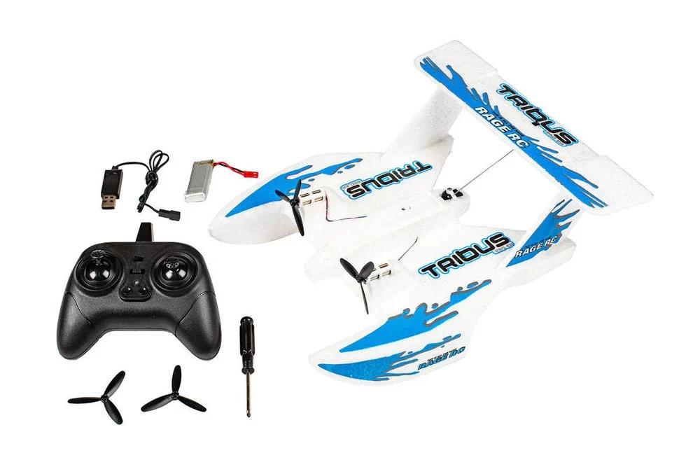 Tribus 250 Electric Powered RTF Amphibious Aircraft (Blue) - Rage RC