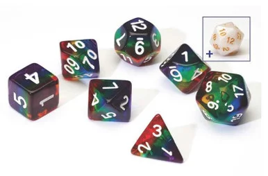 Sirius Dice 0001-10 Rainbow Transparent Dice Set