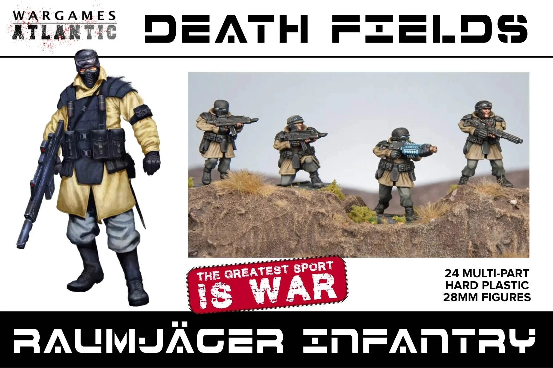Raumjäger Infantry, 28 mm Scale Model Plastic Figures - Wargames Atlantic