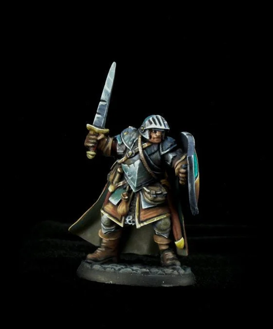 Baran Blacktree Veteran Warrior, 28 mm Scale Plastic Figure – Dungeon Dwellers Collection - Reaper Miniatures