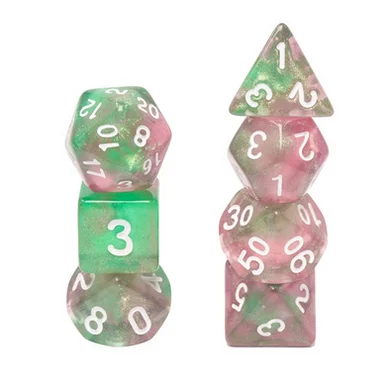 Foam Brain Games 2370 Glow in the Dark Rebirth RPG Dice Set - FoamBrain