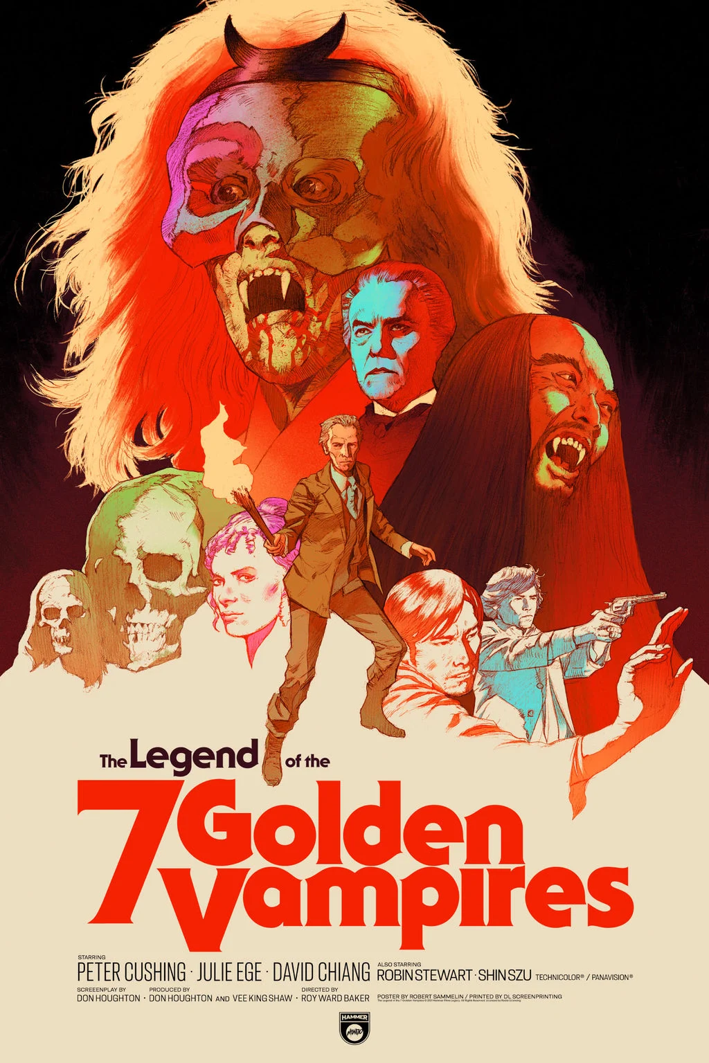 The Legend of 7 Golden Vampires Poster - Robert Sammelin