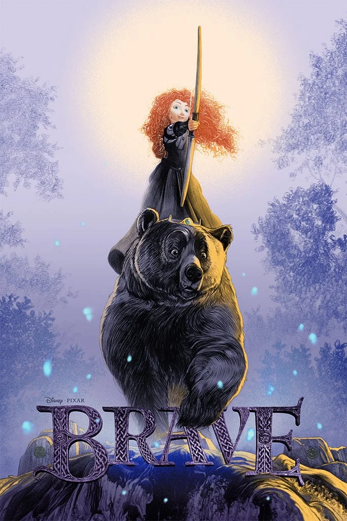Brave (Variant) Poster - Greg Ruth