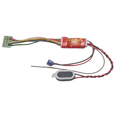 Digitrax SDXN136PS Premium 1 Amp Sound Decoder, N Scale, 1.0 Amp/2.0 Amps Peak, 3 FX3 Functions, 0.2 Amp, 8 Ohm Oval Speaker, EZ Connect 8 Pin Harness