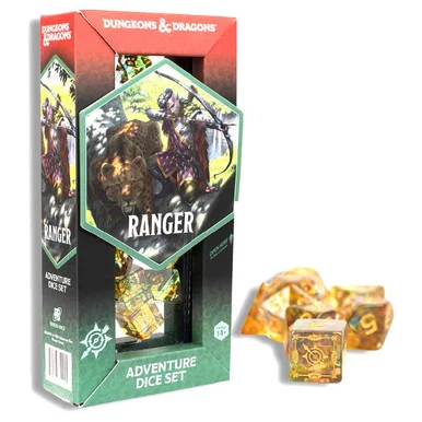 Sirius Dice SDZ2002-15B Dungeons and Dragons Adventure Dice - Ranger: Green/Gold (New)
