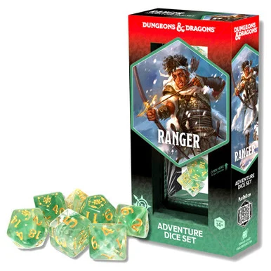 Sirius Dice SDZ2002-23 Dungeons and Dragons Adventure Dice - Ranger: Green/White