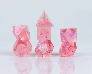 RPG Dice Set: Cloak & Dagger - Pink