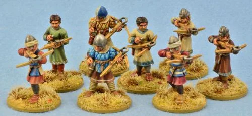 SAGA Age Of Crusades, Milites Christi Sergeants (Warriors) with Crossbows, 28 mm Scale Metallic Figures - Gripping Beast