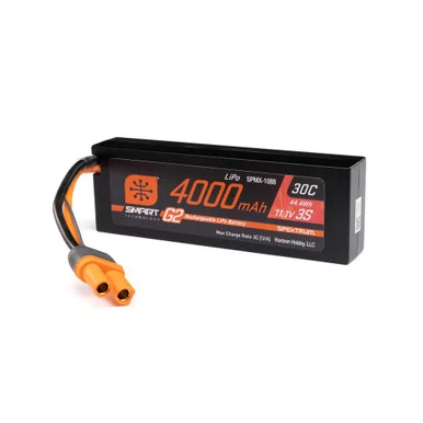 Spektrum SPMX-1088 11.1V 4000mAh 3S 30C Smart LiPo G2 Hard Case: IC5