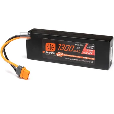 Spektrum SPMX-1089 11.1V 1300mAh 3S 30C Smart G2 LiPo Battery IC2