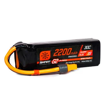 Spektrum SPMX223S30 2200mAh 3S 11.1V Smart G2 LiPo 30C; IC3