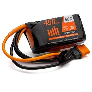 Spektrum SPMX4503SIC2 11.1V 450mAh 3S 50C LiPo Battery: IC2