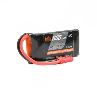 Spektrum SPMX8001S30 1S 3.7V 800mAh 30C Li-Po Battery; JST-RCY