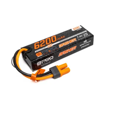 Spektrum SPMXB2S62 7.4V 6200mAh 2S 120C Smart G2 Pro Basher LiPo Battery: IC5