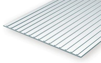 Evergreen Scale Models 4521 Metal Seam Roofing, .040 x 6 x 12 Sheet, 3/16 Spacing (1 Piece)