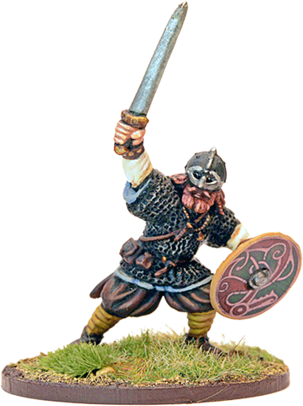 SAGA Age of Vikings, Viking Warlord B, 28 mm Scale Metal Figures - Gripping Beast