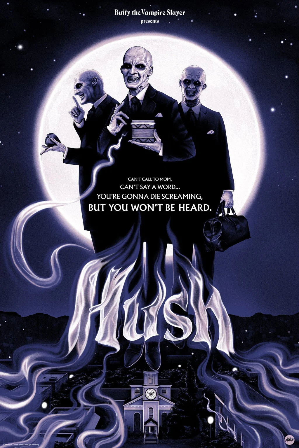 Buffy The Vampire Slayer: Hush Screenprinted Poster - Sara Deck