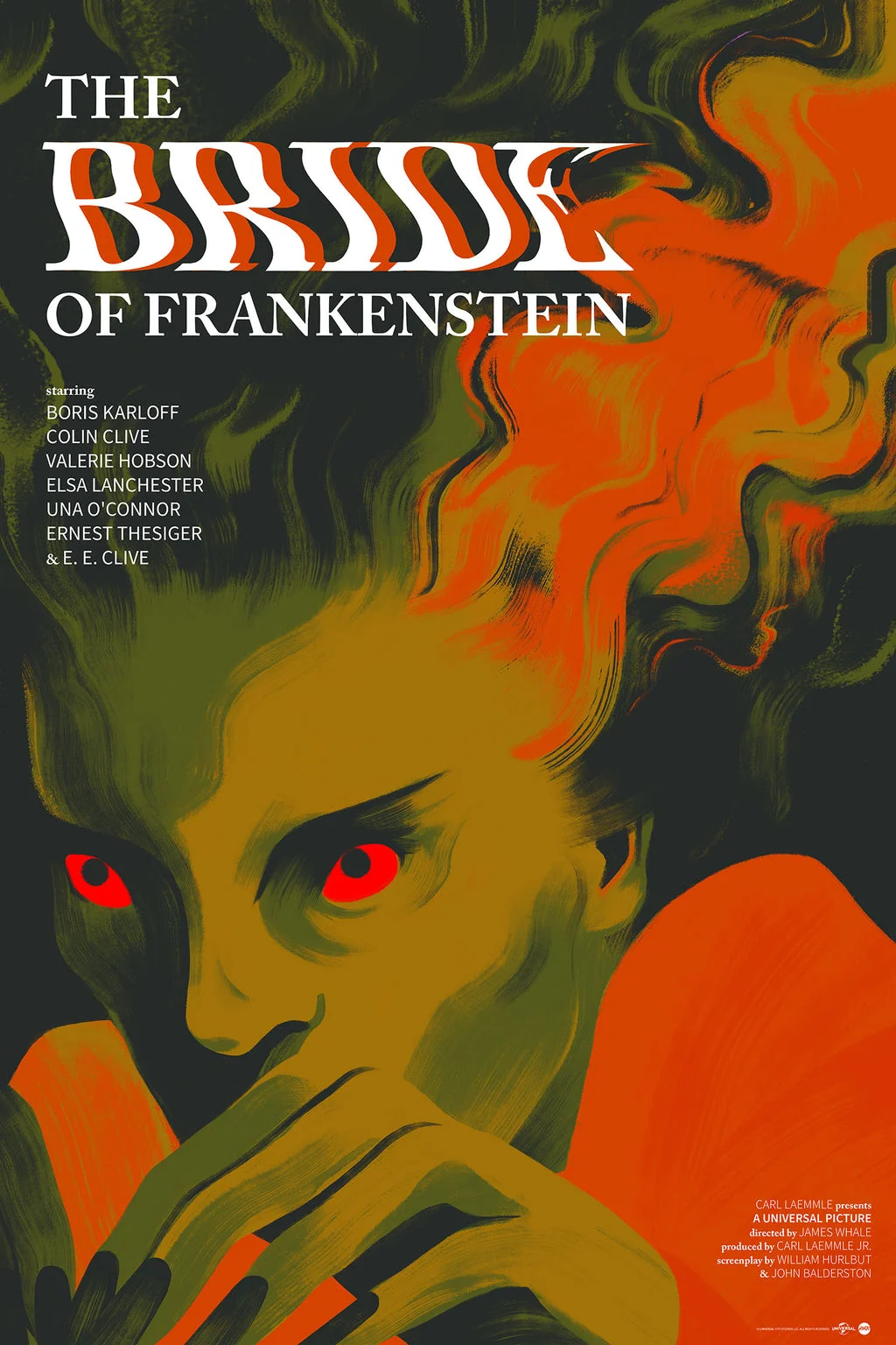 The Bride of Frankenstein Variant Poster - Sara Wong