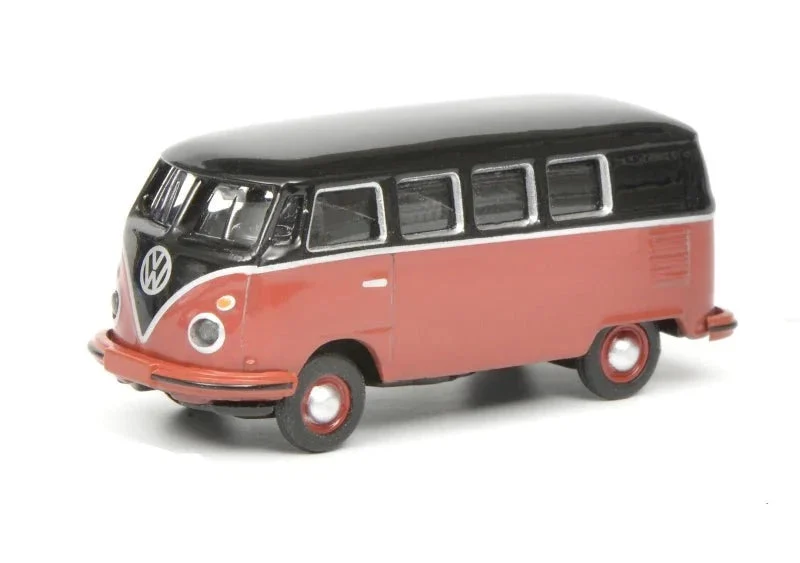 Volkswagen Type 2 T1c Bus (Black/Red), 1:87 Scale Diecast Model - Schuco