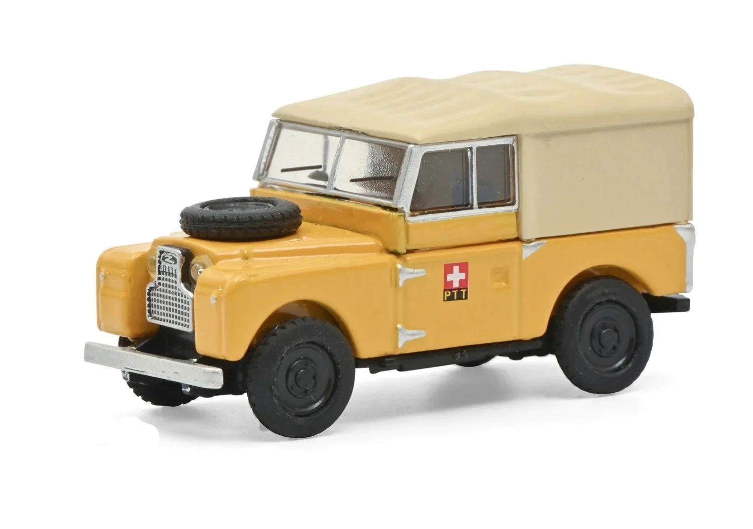 Land Rover 88 “PTT” (Yellow) 1:87 (HO) Scale Diecast Model - Schuco