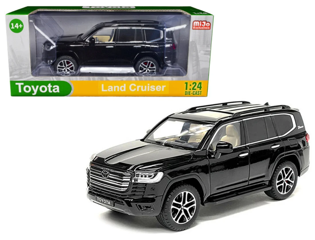 Toyota Land Cruiser Black Metallic 1/24 Diecast Model Car - Unbranded