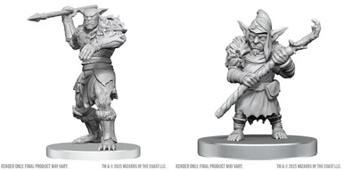 Dungeons & Dragons: Nolzur`s Marvelous Unpainted Miniatures - W28 Bugbear Stalker & Goblin Hexer
