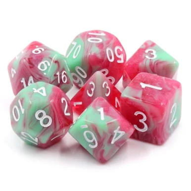 Foambrain Games 2103 Strawberry Creme RPG Dice Set