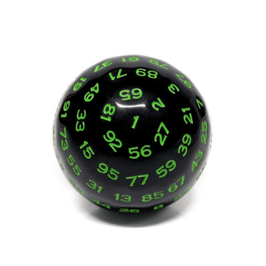 Foam Brain Games 5024 45mm D100 - Black Opaque with Green