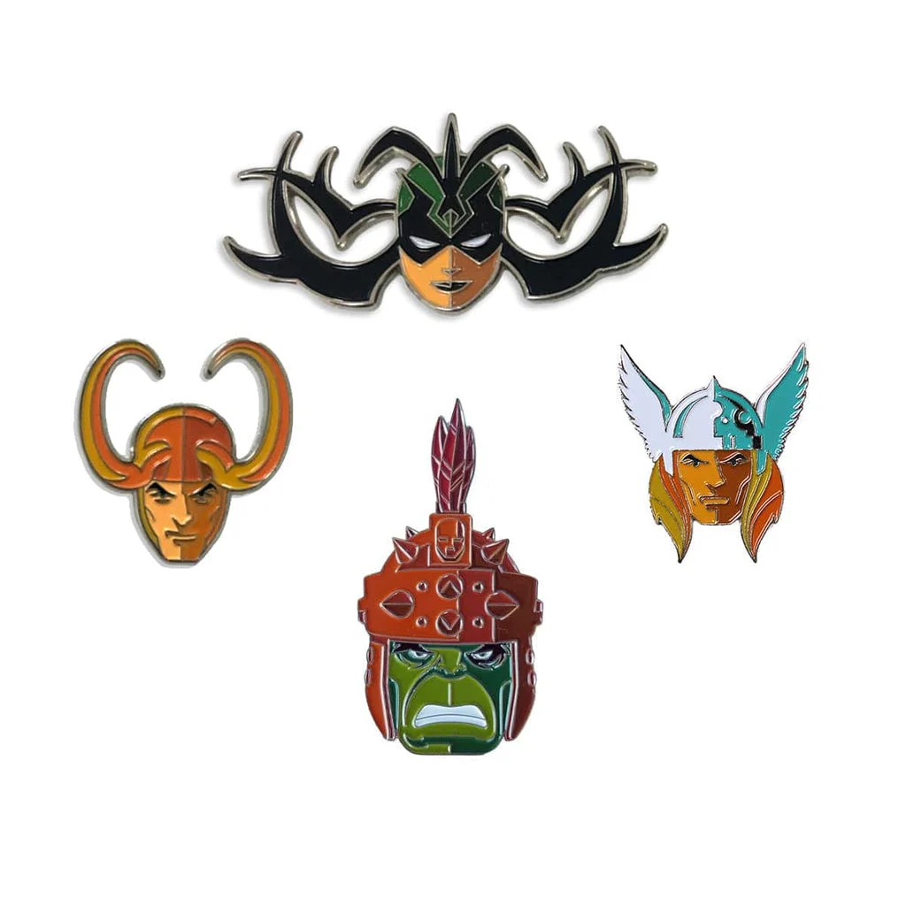 Thor Ragnarok Enamel Pin Set - Tom Whalen