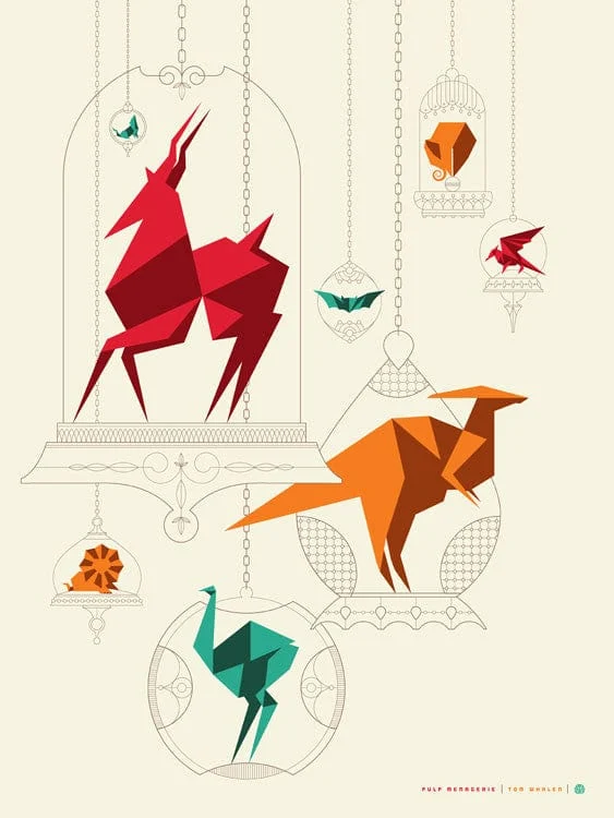Pulp Menagerie (Show Poster) - Tom Whalen