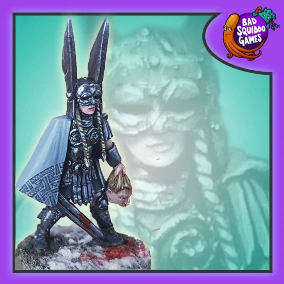 Skálmöld the Valkyrie 28 mm Scale Model Metal Figure - Bad Squiddo Games