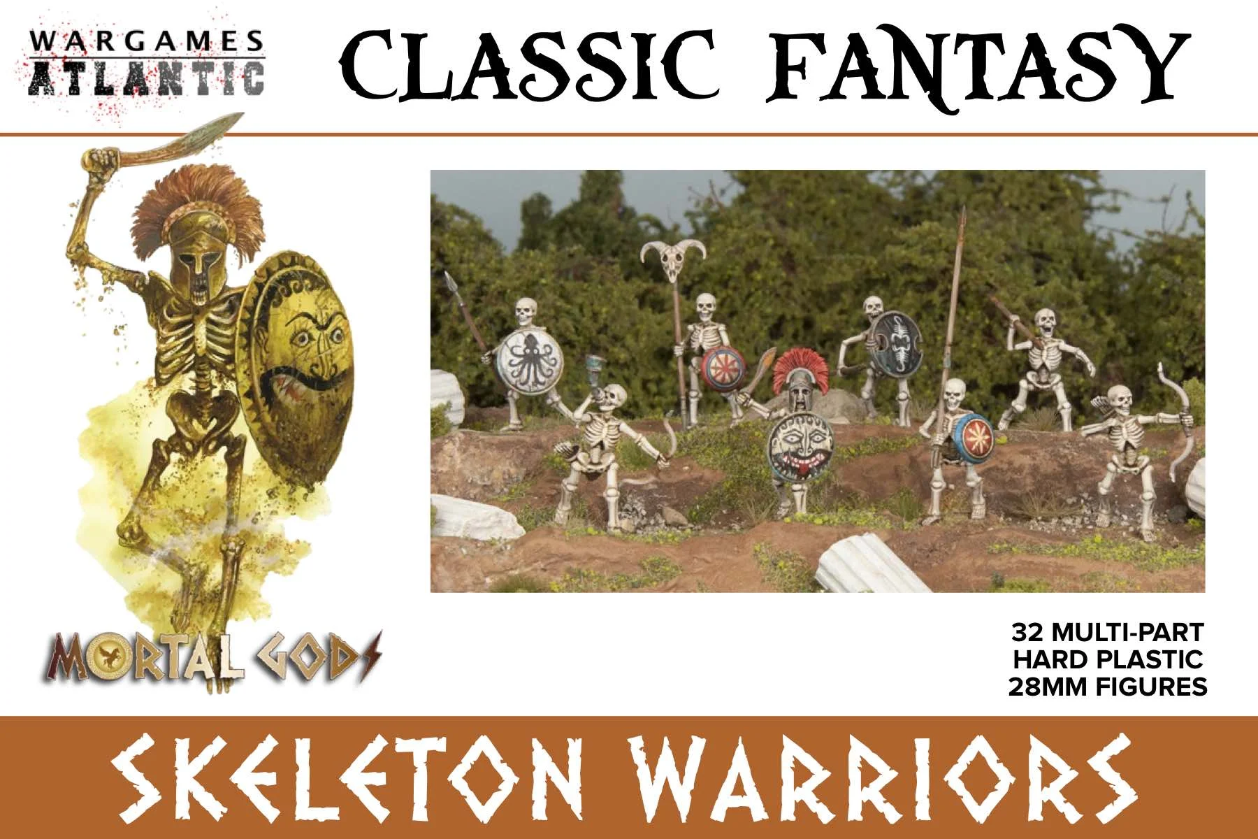 Skeleton Warriors, 28 mm Scale Model Plastic Figures - Wargames Atlantic