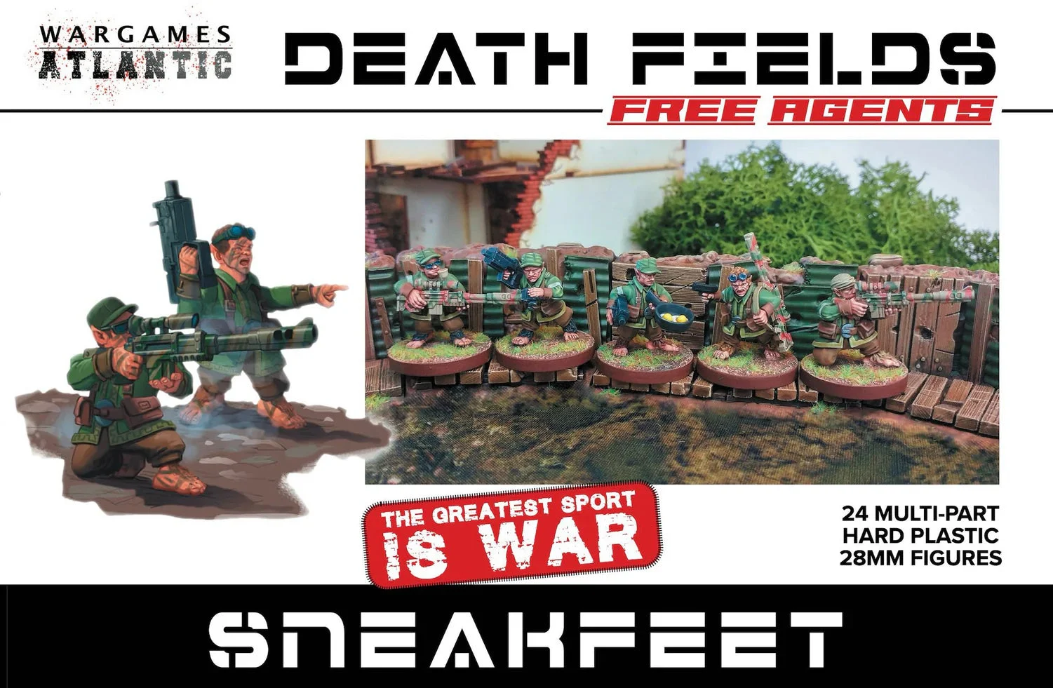 SneakFeet (Free Agents), 28 mm Scale Model Plastic Figures - Wargames Atlantic