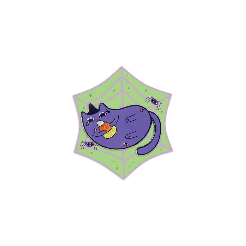 Kawaii Candy Corn Kitty Enamel Pin - Sparklebombb