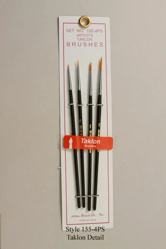 Atlas Brush #155-4Ps Taklon Liner Brushes (4)