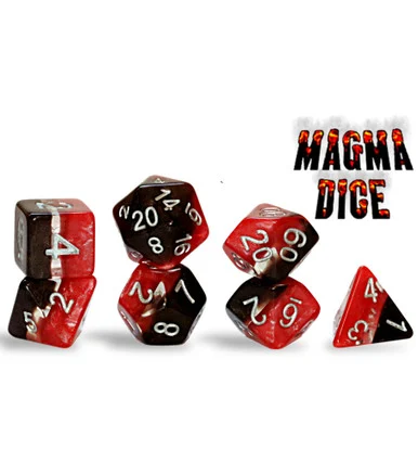 Gate Keeper Games GKGSN218-7d: Supernova Dice: Magma 7 Dice Set