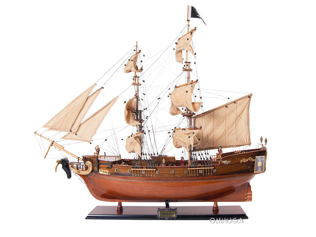Pirate Ship (Exclusive Edition) Wooden Scale Model - Old Modern Handicrafts