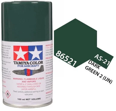 Tamiya 86521 AS-21 Dark Green 2 IJN Aircraft Spray 100ml