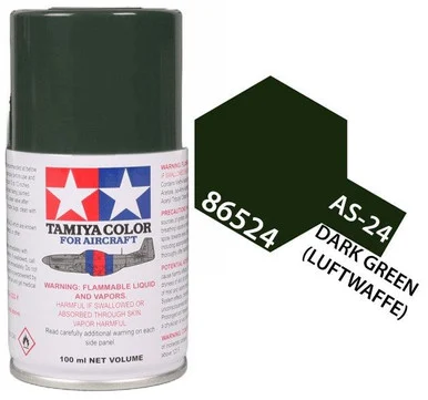 Tamiya 86524 AS-24 Dark Green Aircraft Spray 100ml