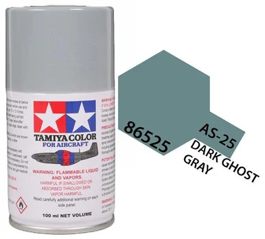 Tamiya 86525 AS-25 Dark Ghost Grey Aircraft Spray 100ml