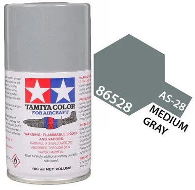Tamiya 86528 AS-28 Medium Grey Aircraft Spray 100ml
