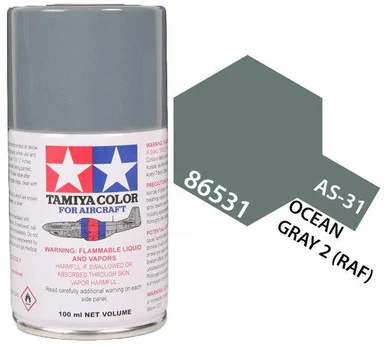 Tamiya 86531 AS-31 Ocean Gray 2 Raf Aircraft Spray 100ml