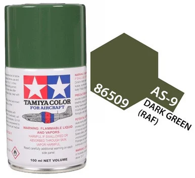 Tamiya 86509 AS-9 Dark Green Aircraft Spray 100ml