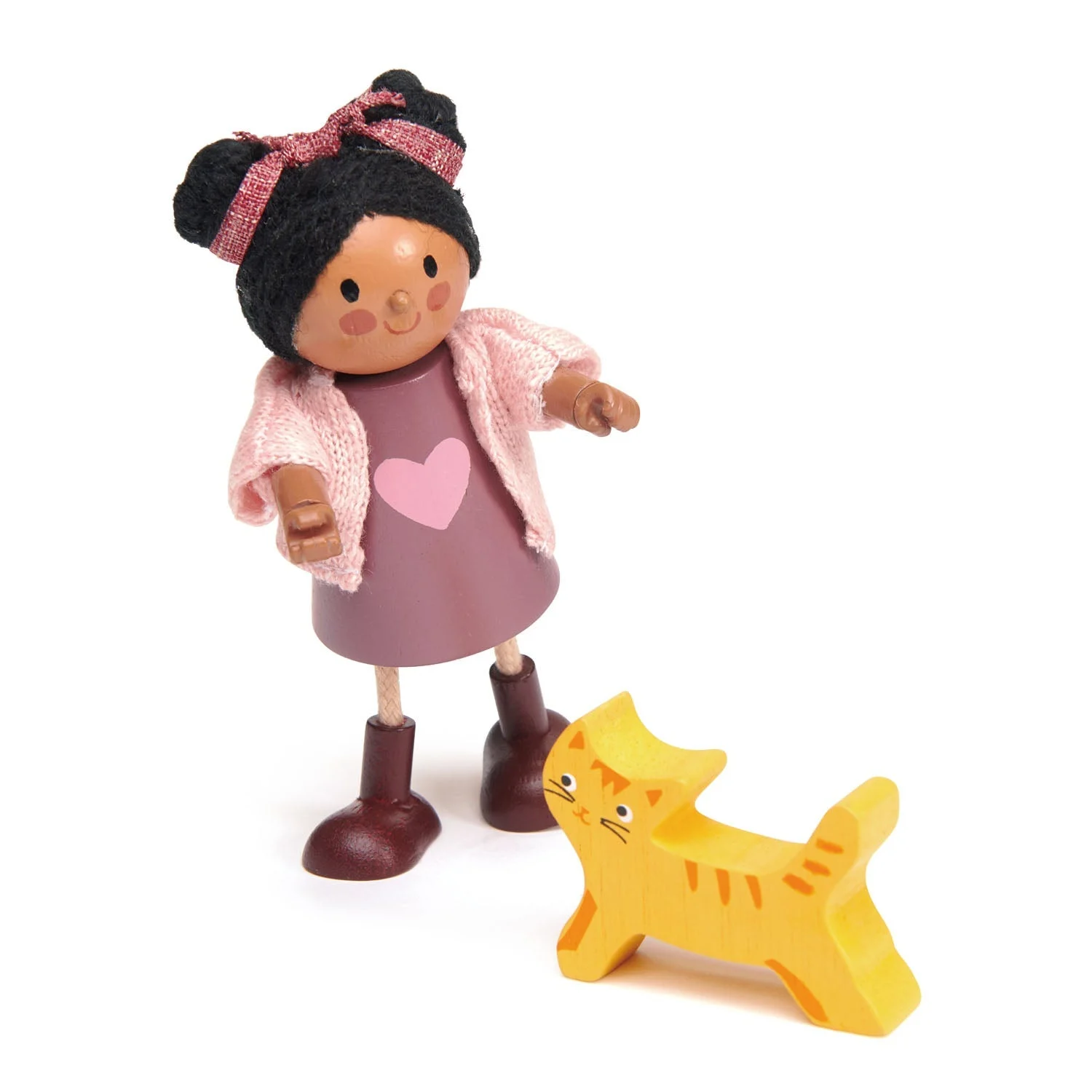 Ayana and Her Cat Doll Figure Set - Tender Leaf Toys