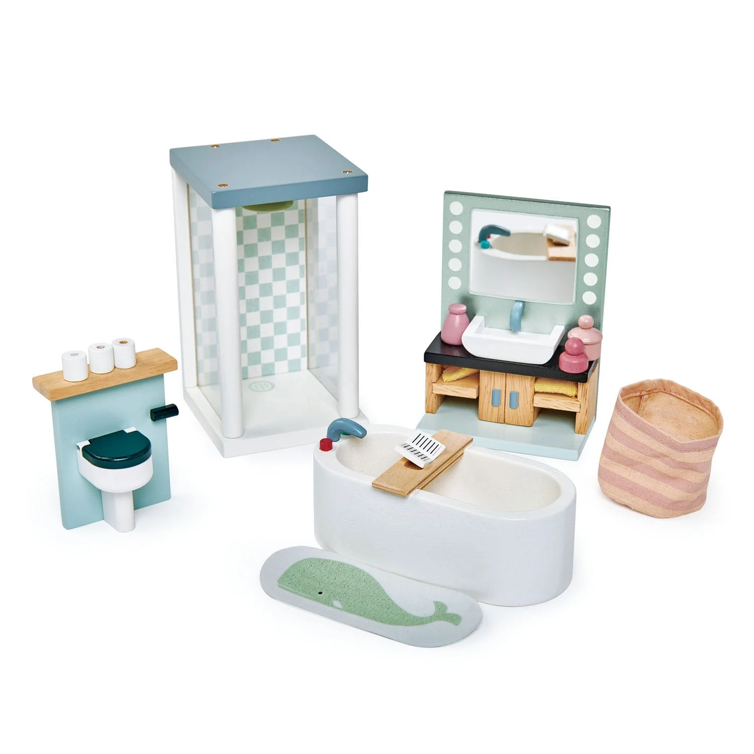 Dolls House Bathroom Furniture - Tender Leaf Toys
