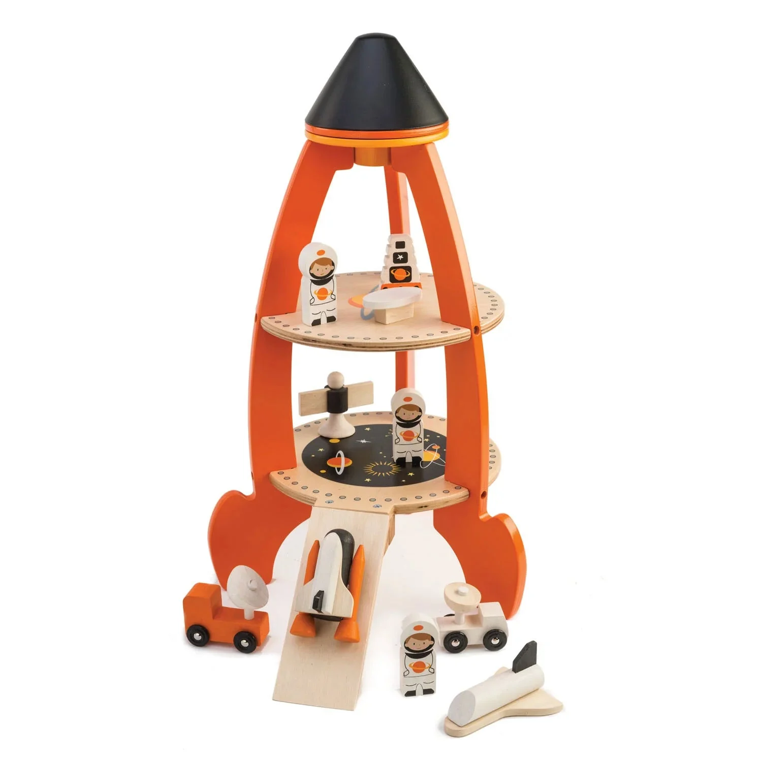 Cosmic Rocket Wooden Play Set - Tender Leaf Toys