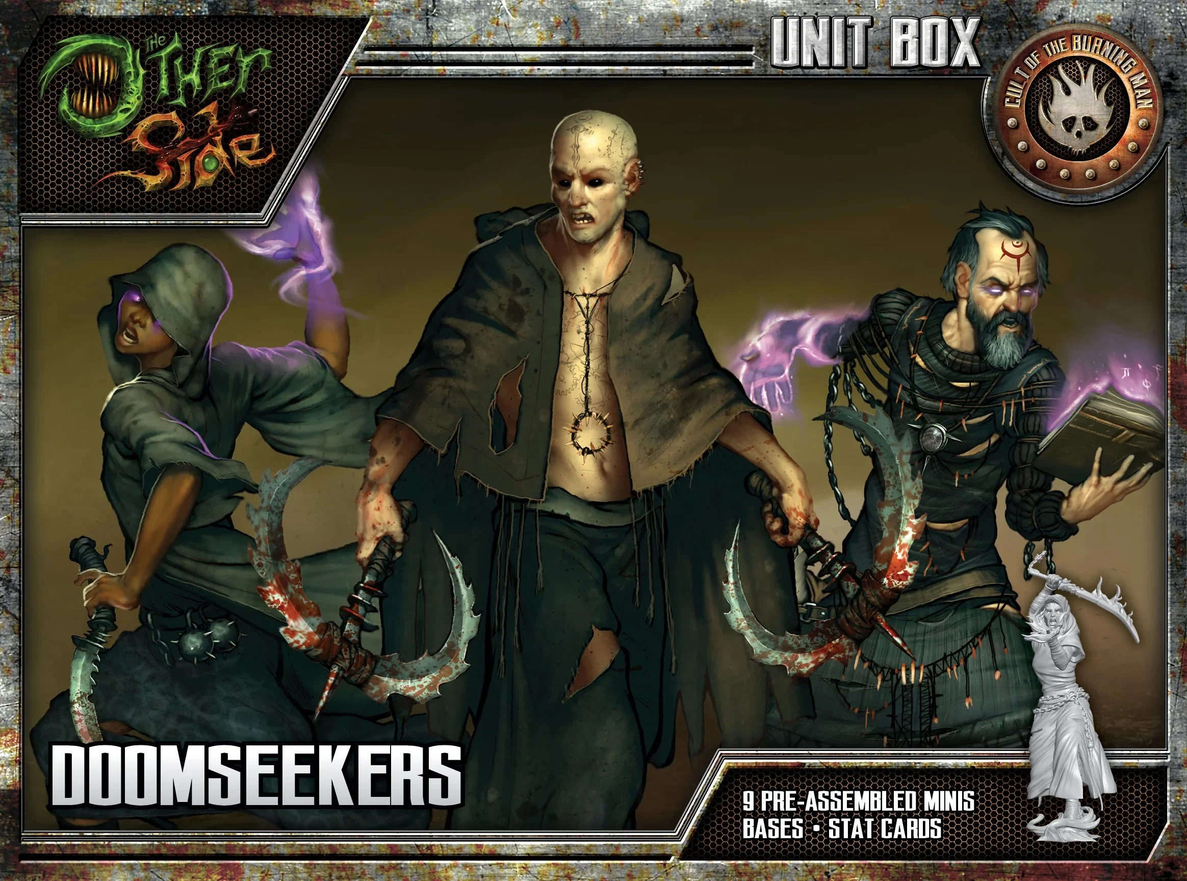 The Other Side - Cult Of The Burning Man “Doomseekers”, 32 mm Scale Model Plastic Figures