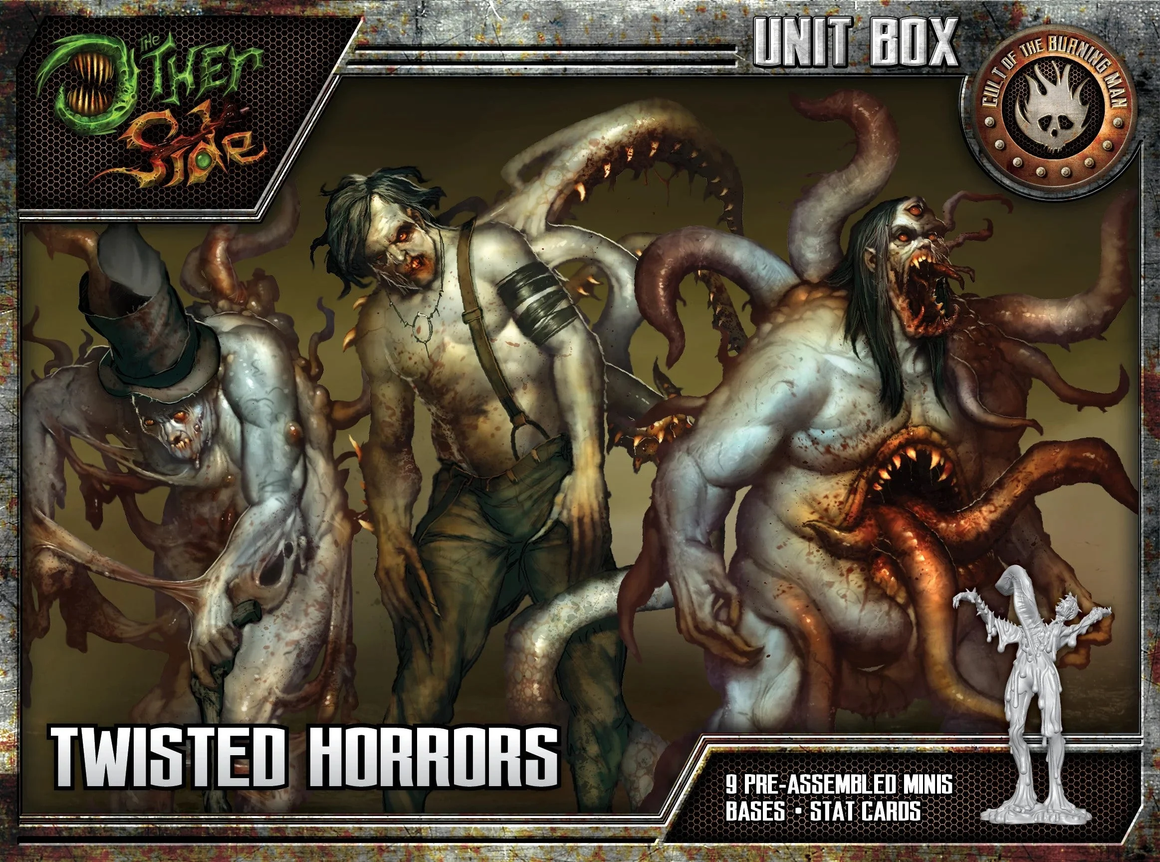 The Other Side - Cult Of The Burning Man “Twisted Horrors”, 32 mm Scale Model Plastic Figures