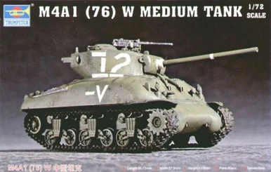 Trumpeter 7222 1/72 US M4A1(76)W Sherman Tank