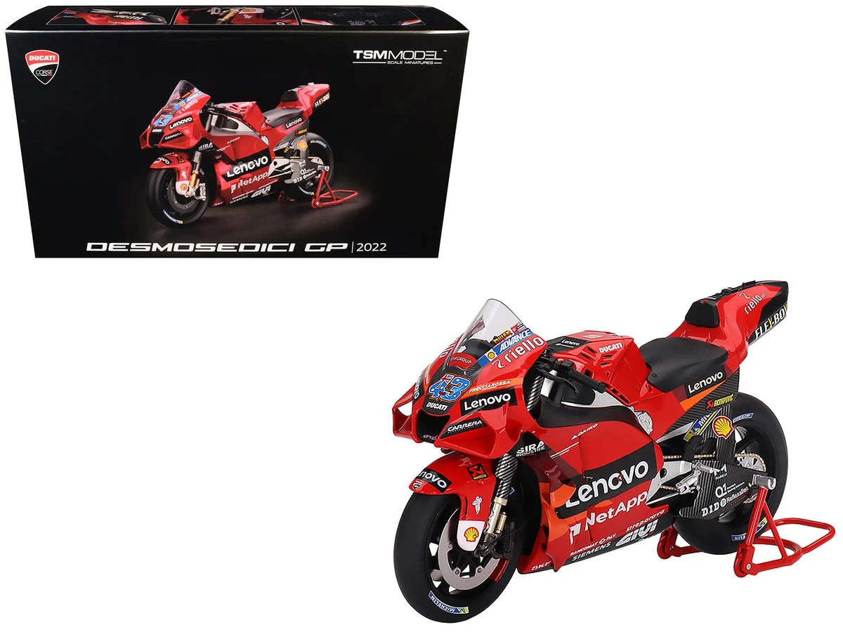 Ducati Desmosedici #43 Jack Miller "Presentation" "MotoGP World Championship" (2022) 1/12 Motorcycle Model by True Scale Miniatures - Mini GT